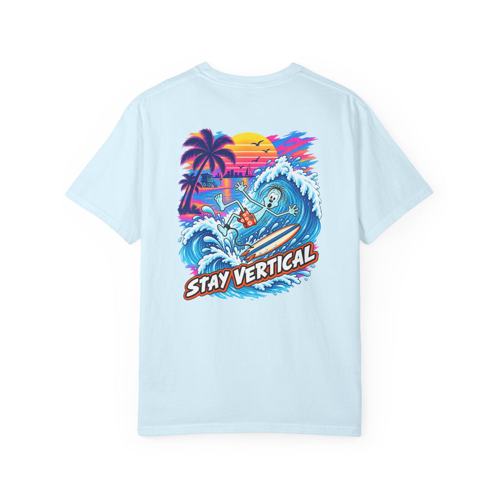 Stay Vertical Surfing Shirt | Surf Wave Sunset T-Shirt
