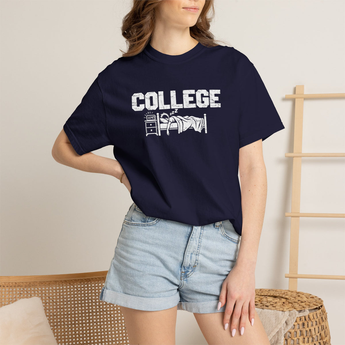 College Sleep In  T-Shirt — Funny Dorm Life Graphic Tee