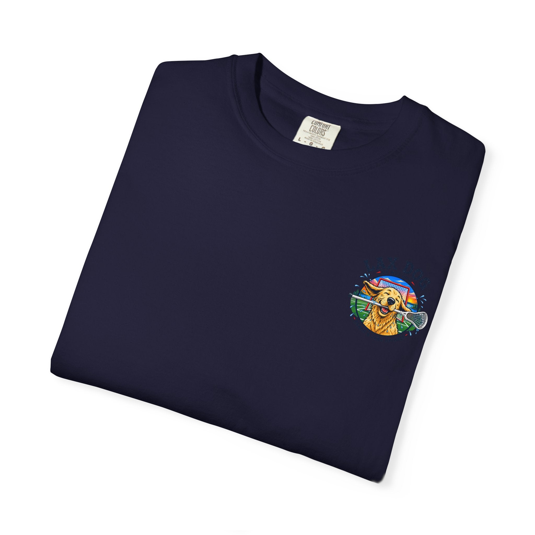 Lax Dog Unisex T-Shirt — Wet Dog Lax Lacrosse Beach Graphic Tee
