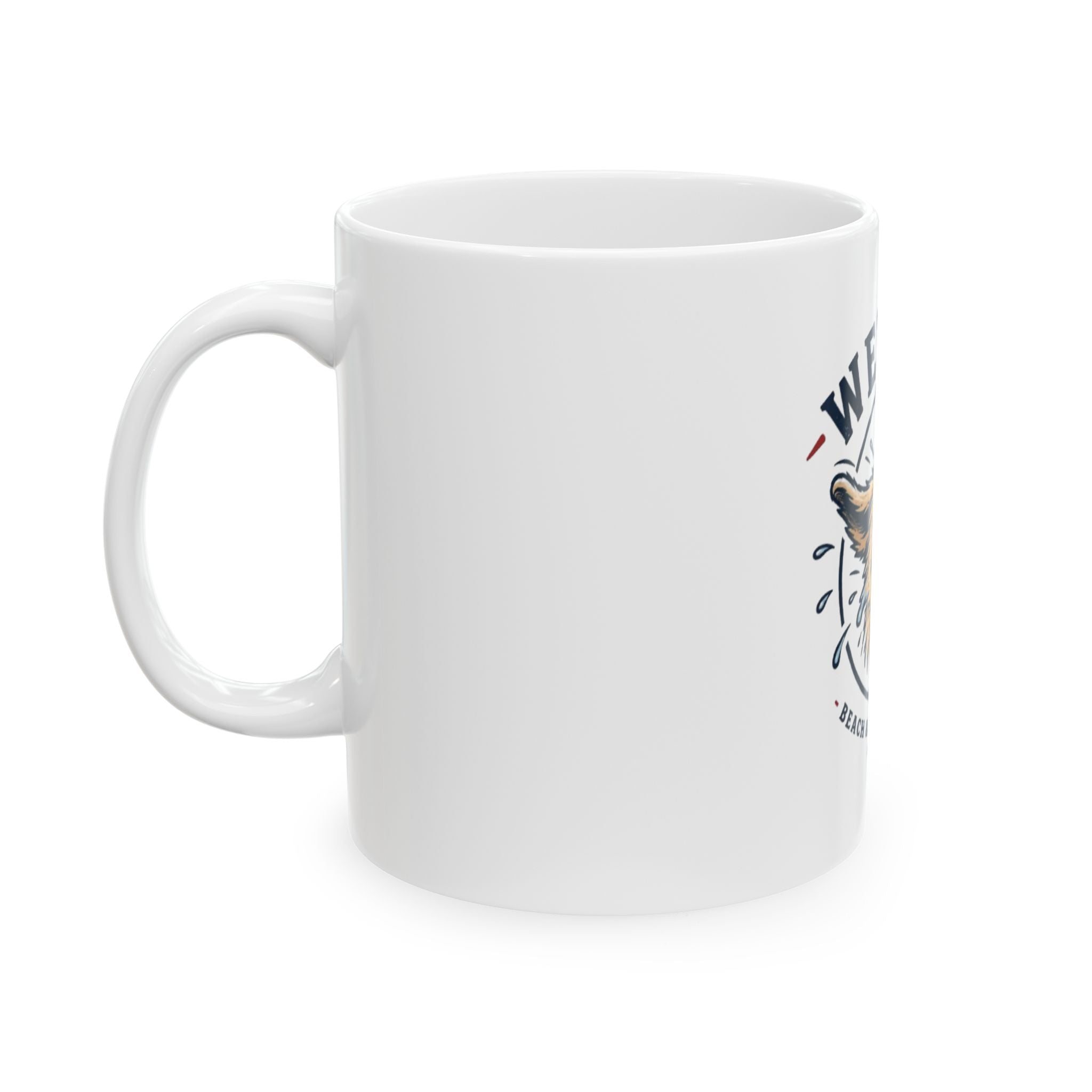 Wet Dog Ceramic Mug | Beach & Lake Dog Lover Coffee Cup
