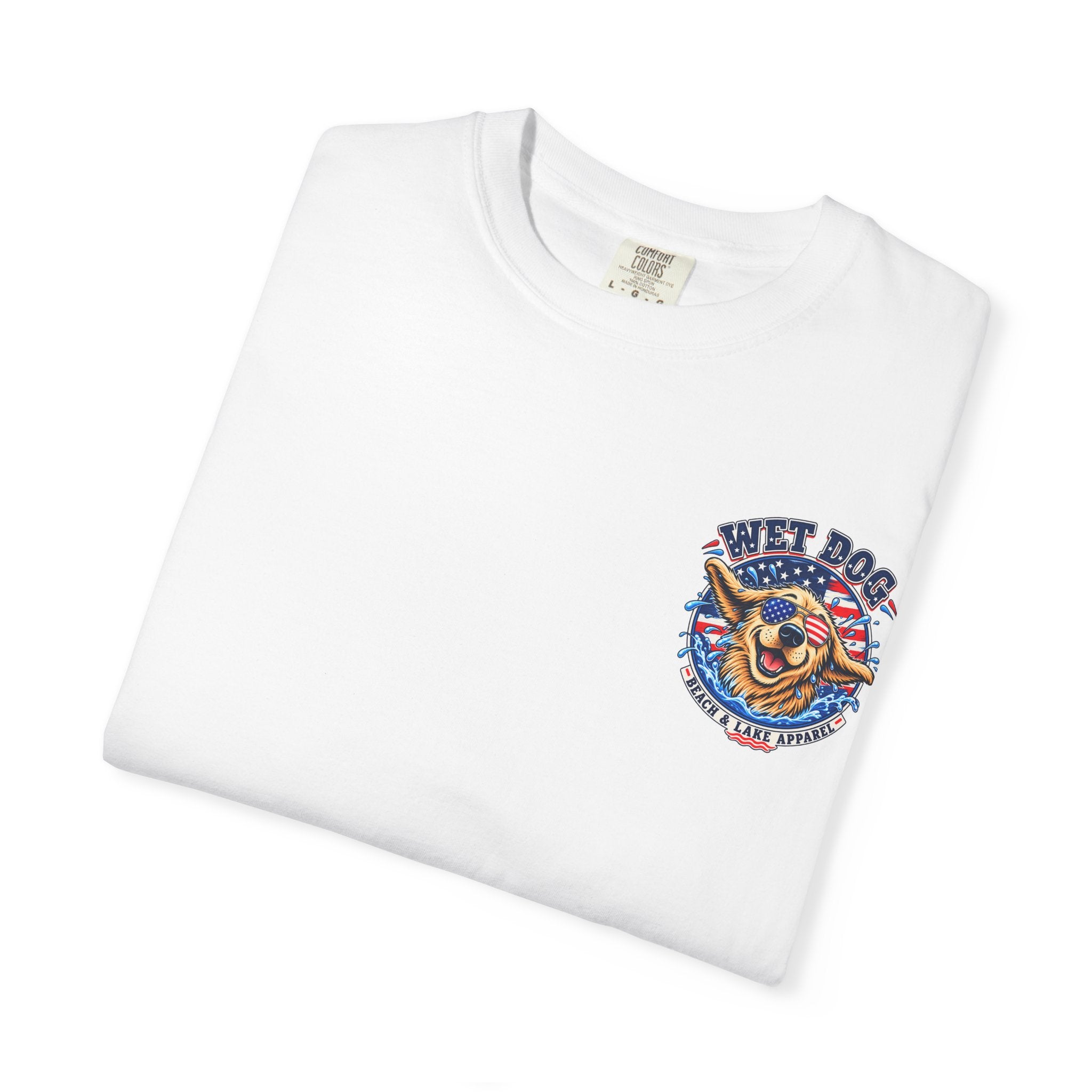 Patriotic Wet Dog T-shirt | Beach & Lake Apparel