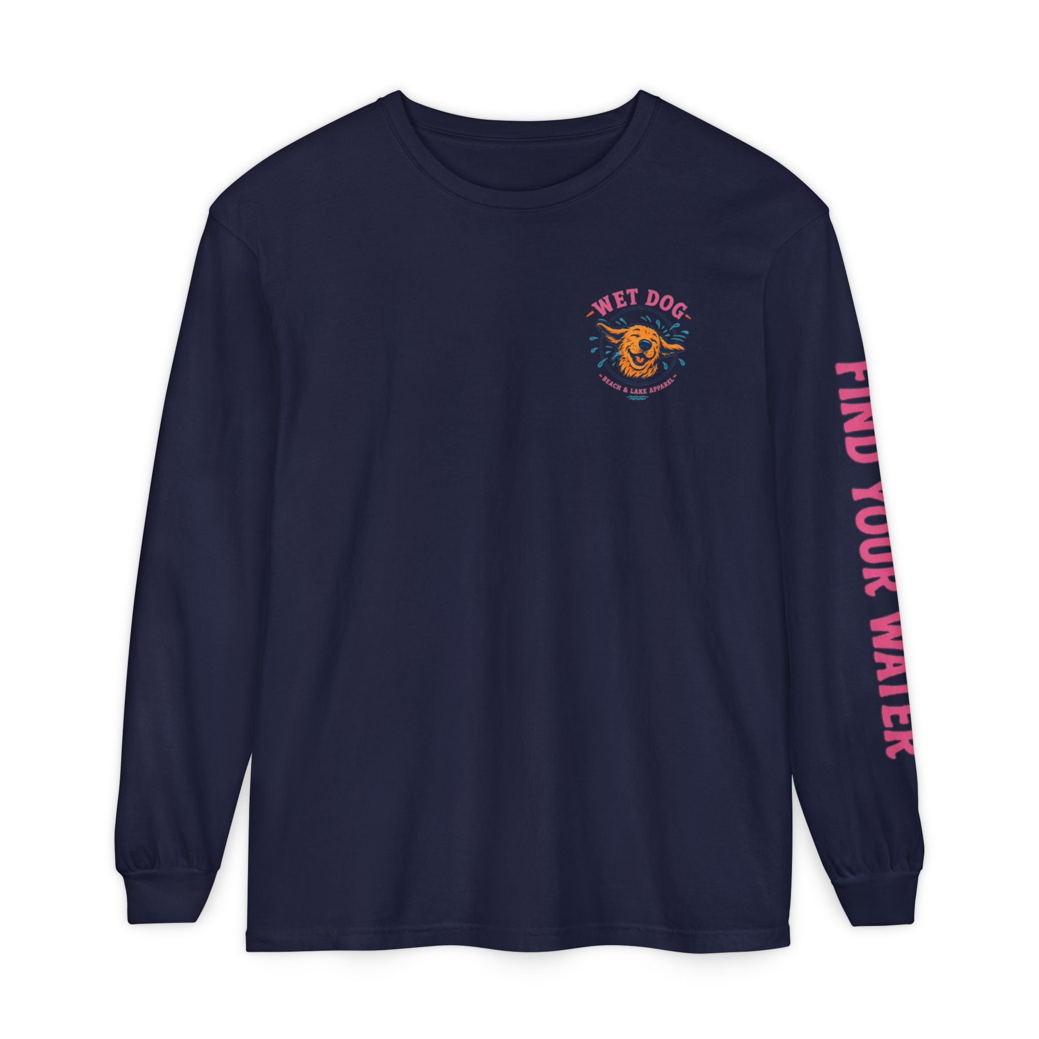 Wet Dog Alternate Logo Shake Long Sleeve T-Shirt | Beach & Lake Apparel