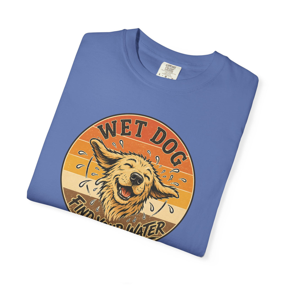 Wet Dog Find Your Water T-shirt | Retro Golden Retriever Graphic