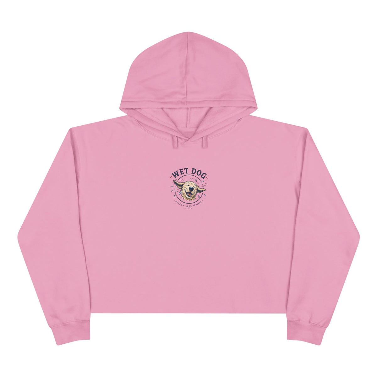 Wet Dog Cropped Hoodie — “Find Your Water” Cute Dog Graphic Crop Sweatshirt