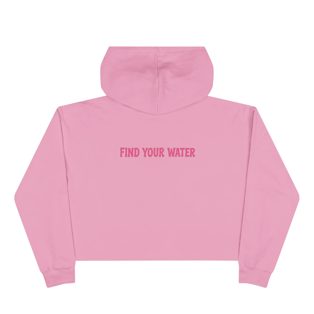 Wet Dog Cropped Hoodie — “Find Your Water” Cute Dog Graphic Crop Sweatshirt