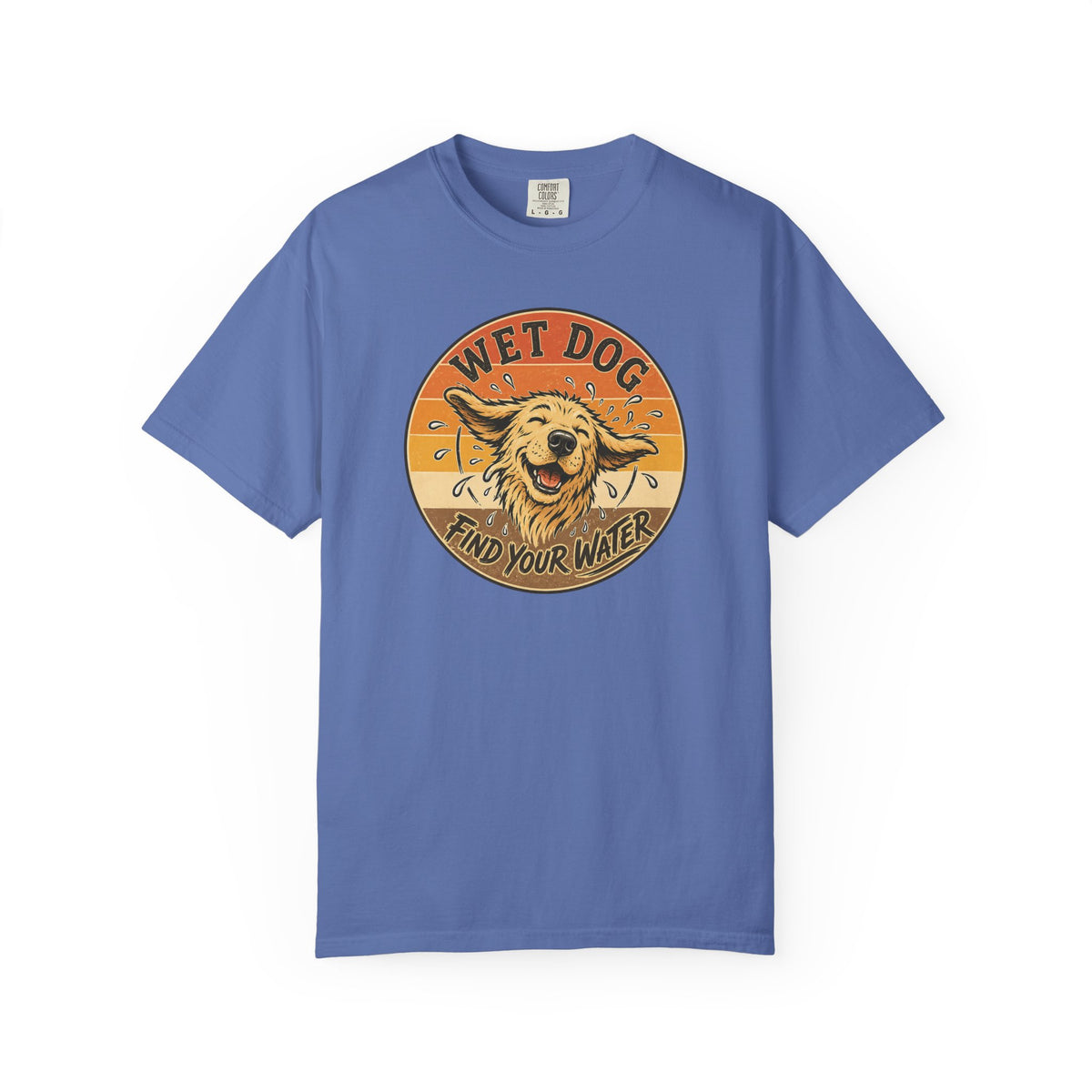 Wet Dog Find Your Water T-shirt | Retro Golden Retriever Graphic