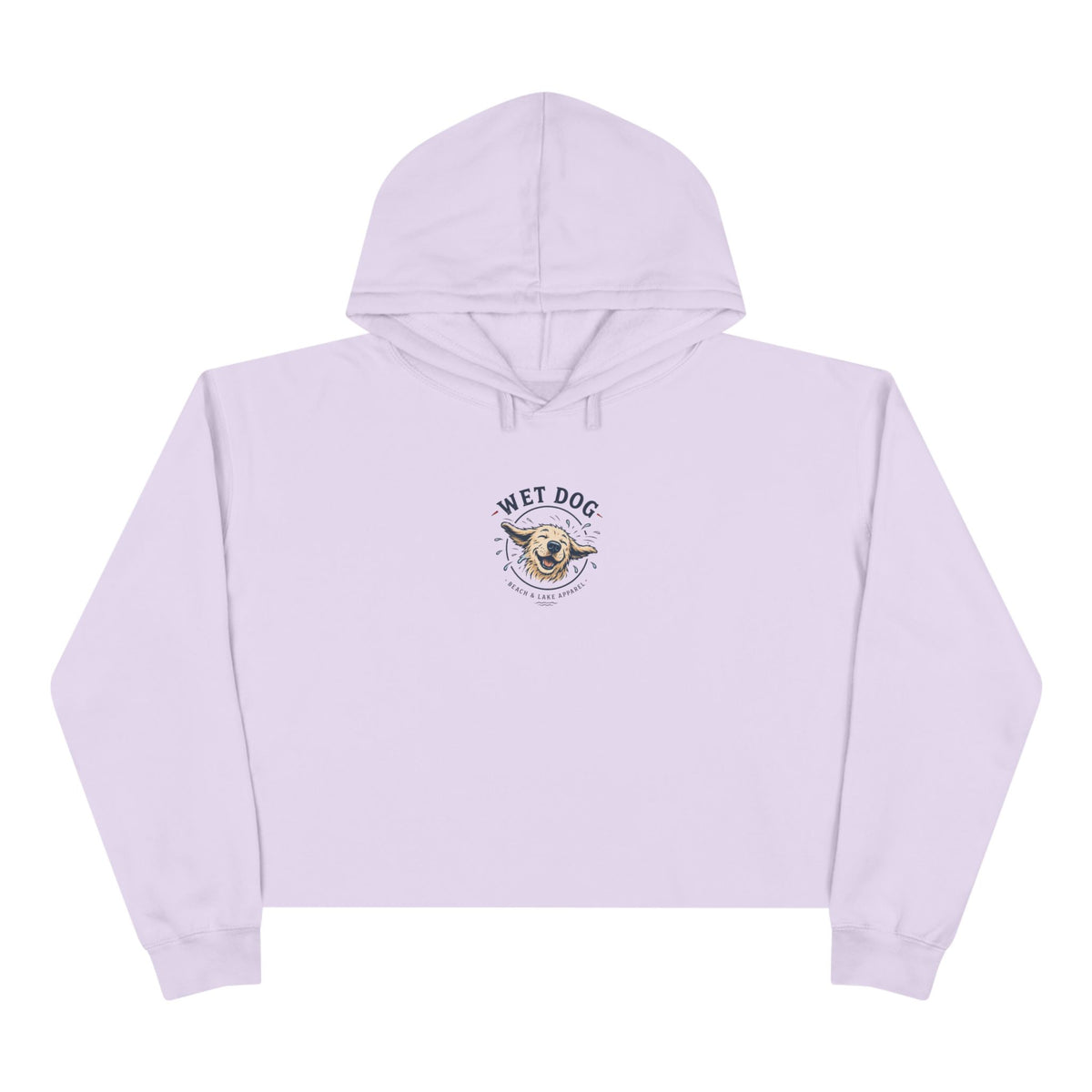 Wet Dog Cropped Hoodie — “Find Your Water” Cute Dog Graphic Crop Sweatshirt