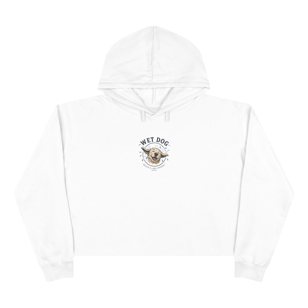 Wet Dog Cropped Hoodie — “Find Your Water” Cute Dog Graphic Crop Sweatshirt