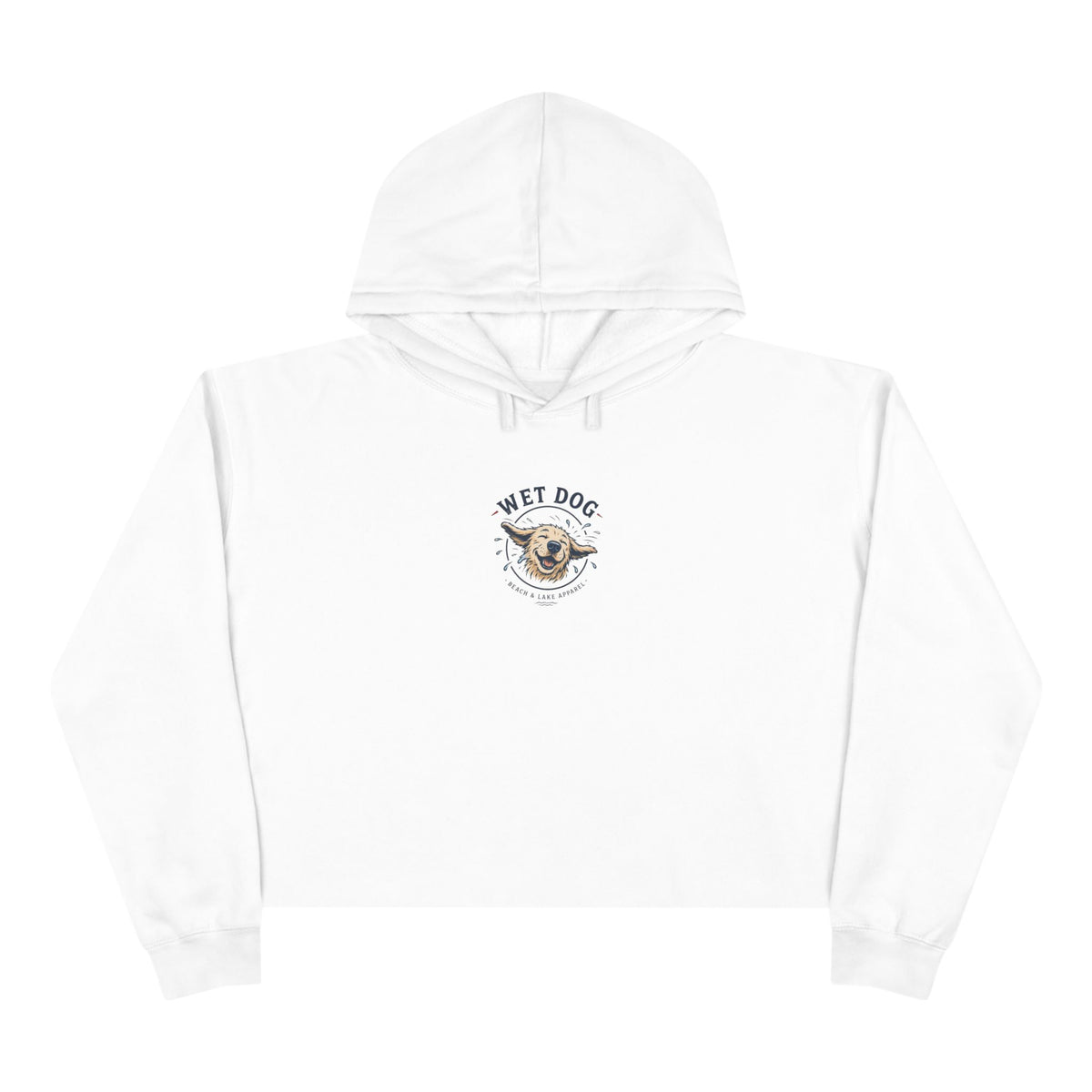 Wet Dog Cropped Hoodie — “Find Your Water” Cute Dog Graphic Crop Sweatshirt