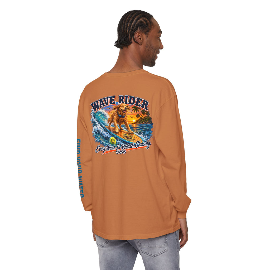 Wet Dog "Wave Rider" Long Sleeve T-Shirt | Find Your Water sleeve print