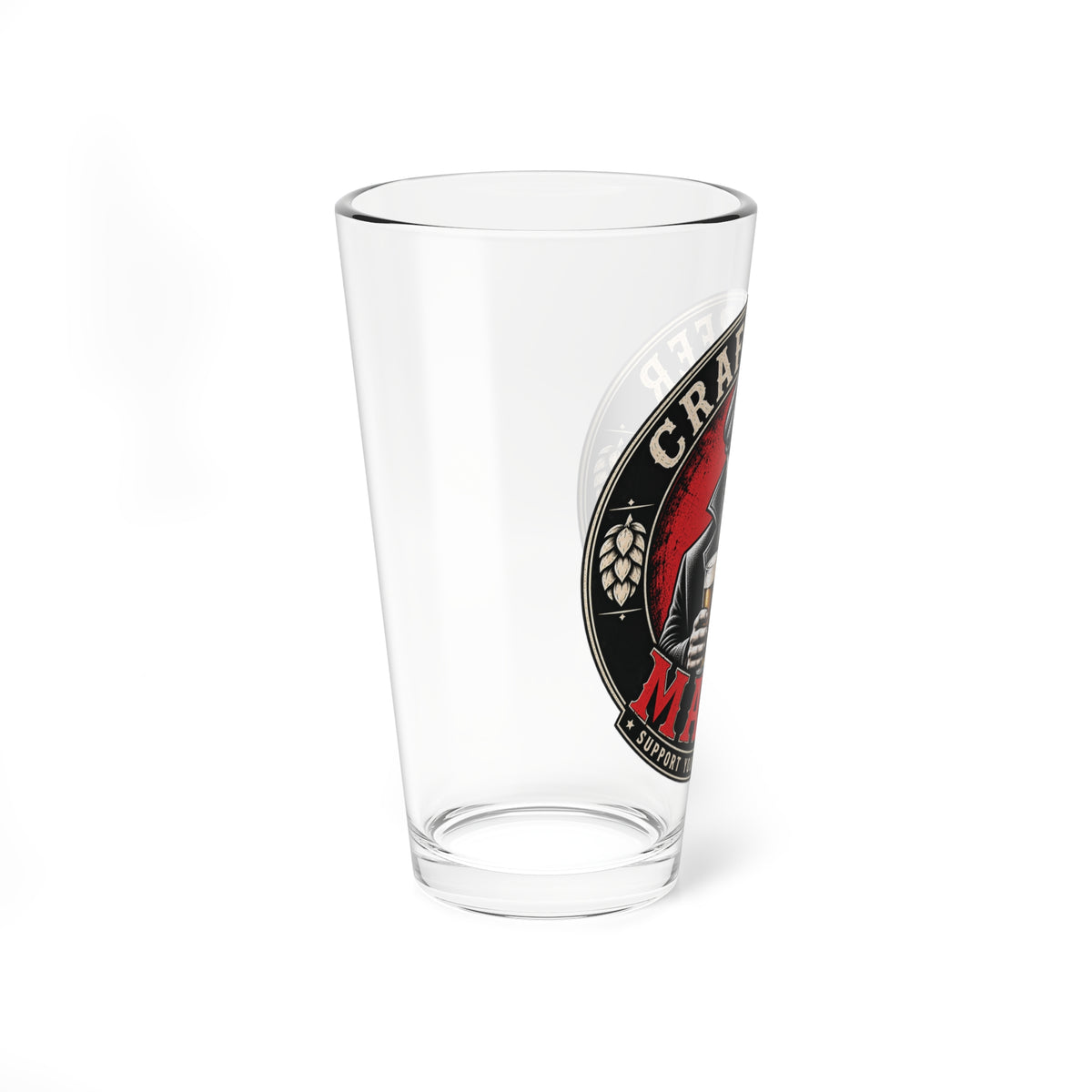 Craft Beer Mafia Logo Pint Glass