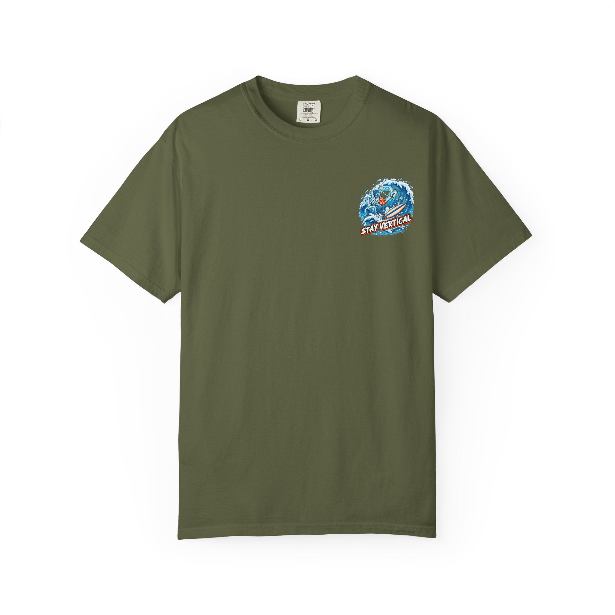 Stay Vertical Surfing Shirt | Surf Wave Sunset T-Shirt