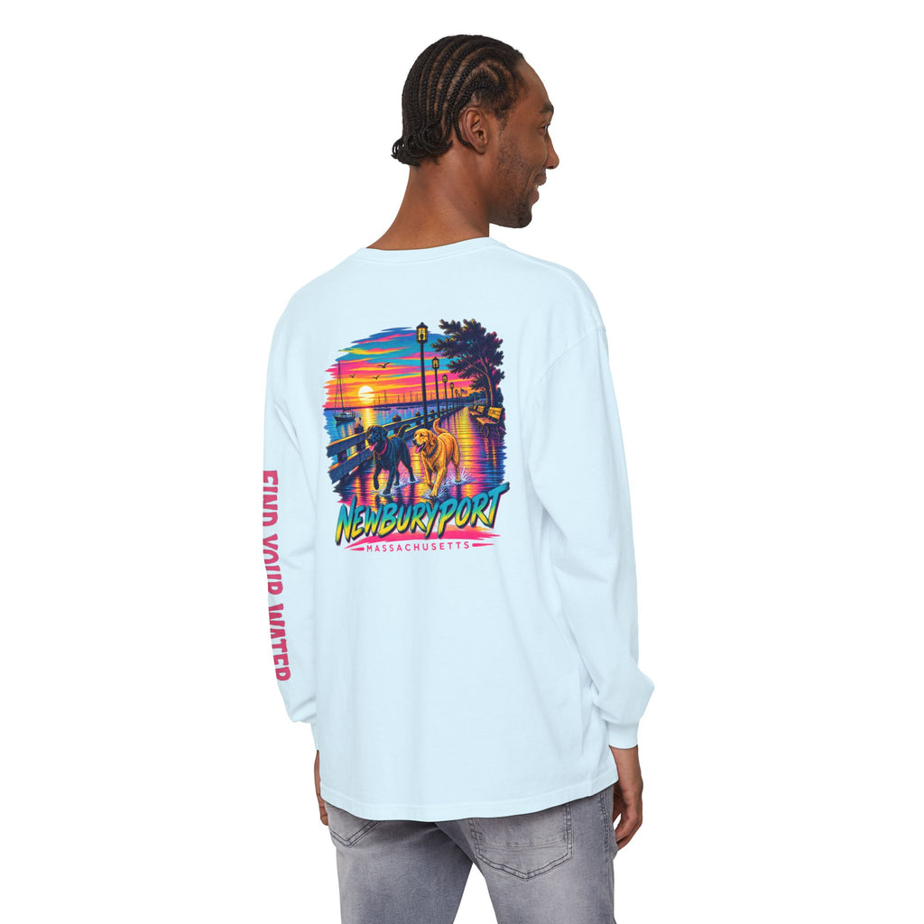 Wet Dog Locals Newburyport MA Boardwalk Long Sleeve T-Shirt | Find Your Water