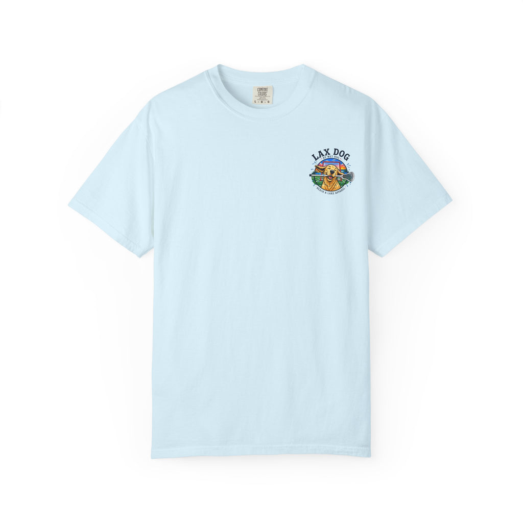 Lax Dog Unisex T-Shirt — Wet Dog Lax Lacrosse Beach Graphic Tee