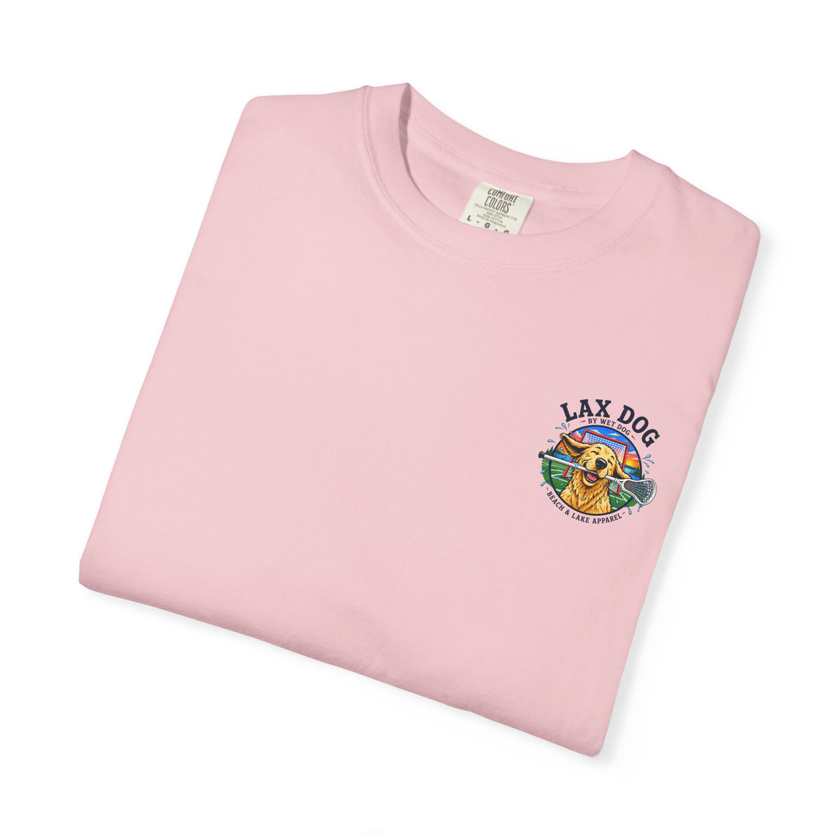 Lax Dog Unisex T-Shirt — Wet Dog Lax Lacrosse Beach Graphic Tee