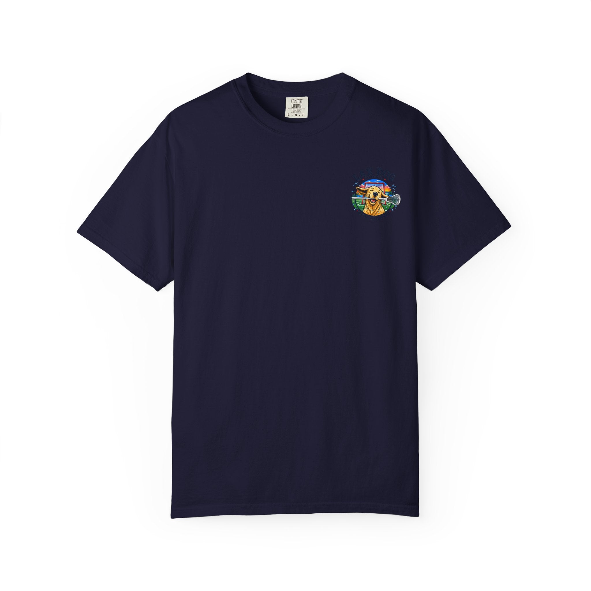 Lax Dog Unisex T-Shirt — Wet Dog Lax Lacrosse Beach Graphic Tee