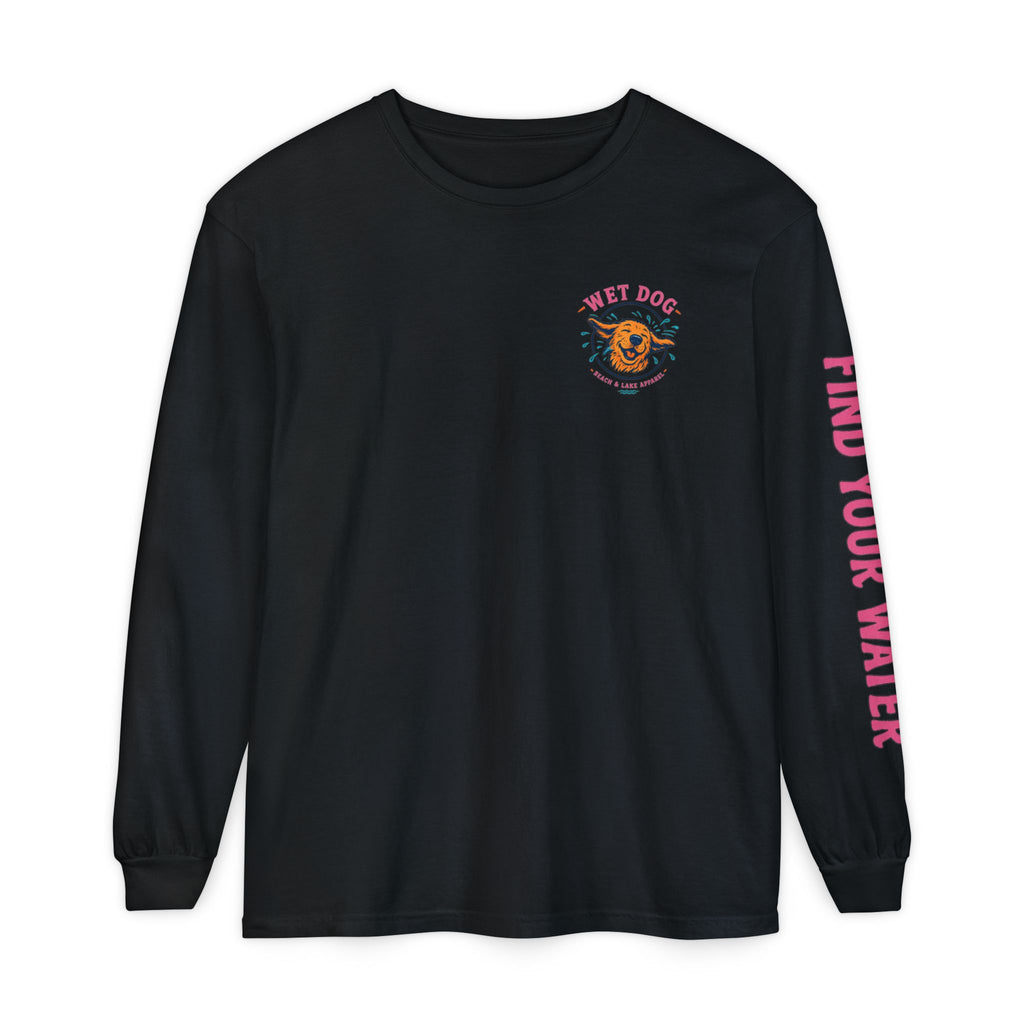 Wet Dog Alternate Logo Shake Long Sleeve T-Shirt | Beach & Lake Apparel