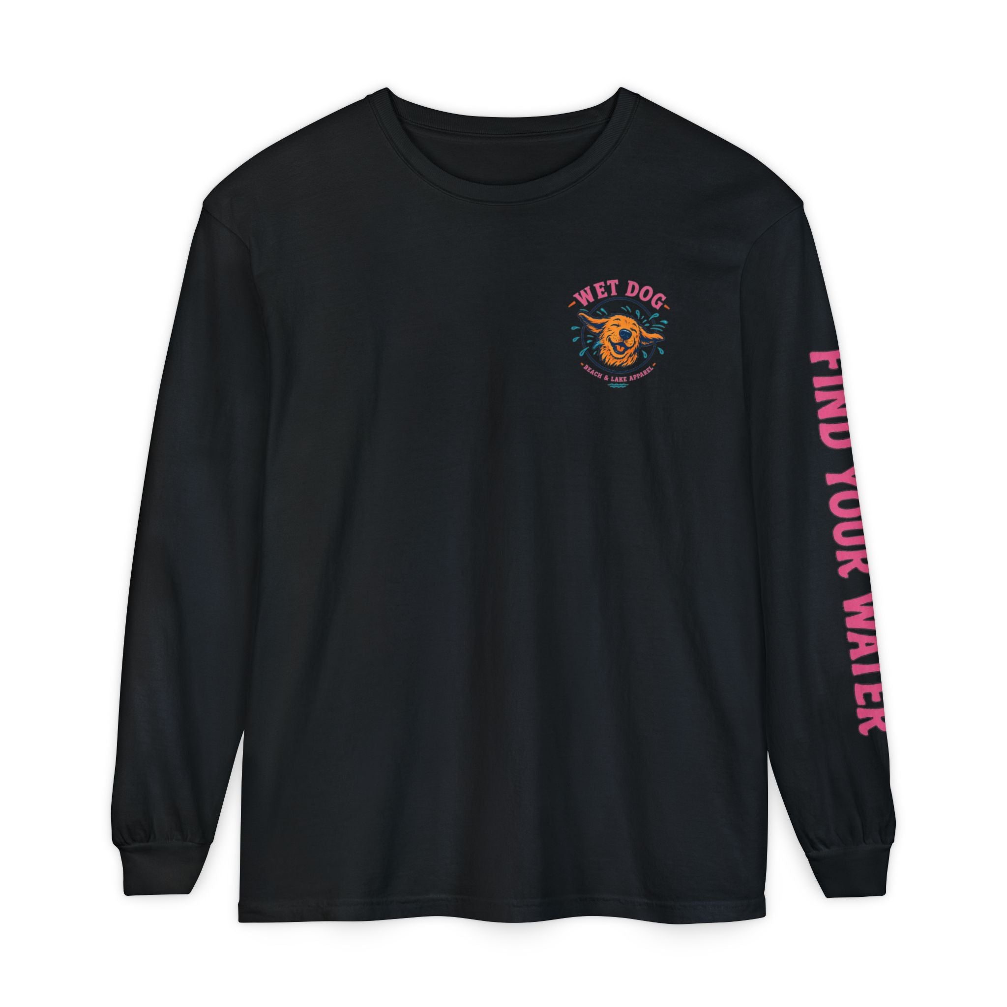 Wet Dog Alternate Logo Shake Long Sleeve T-Shirt | Beach & Lake Apparel