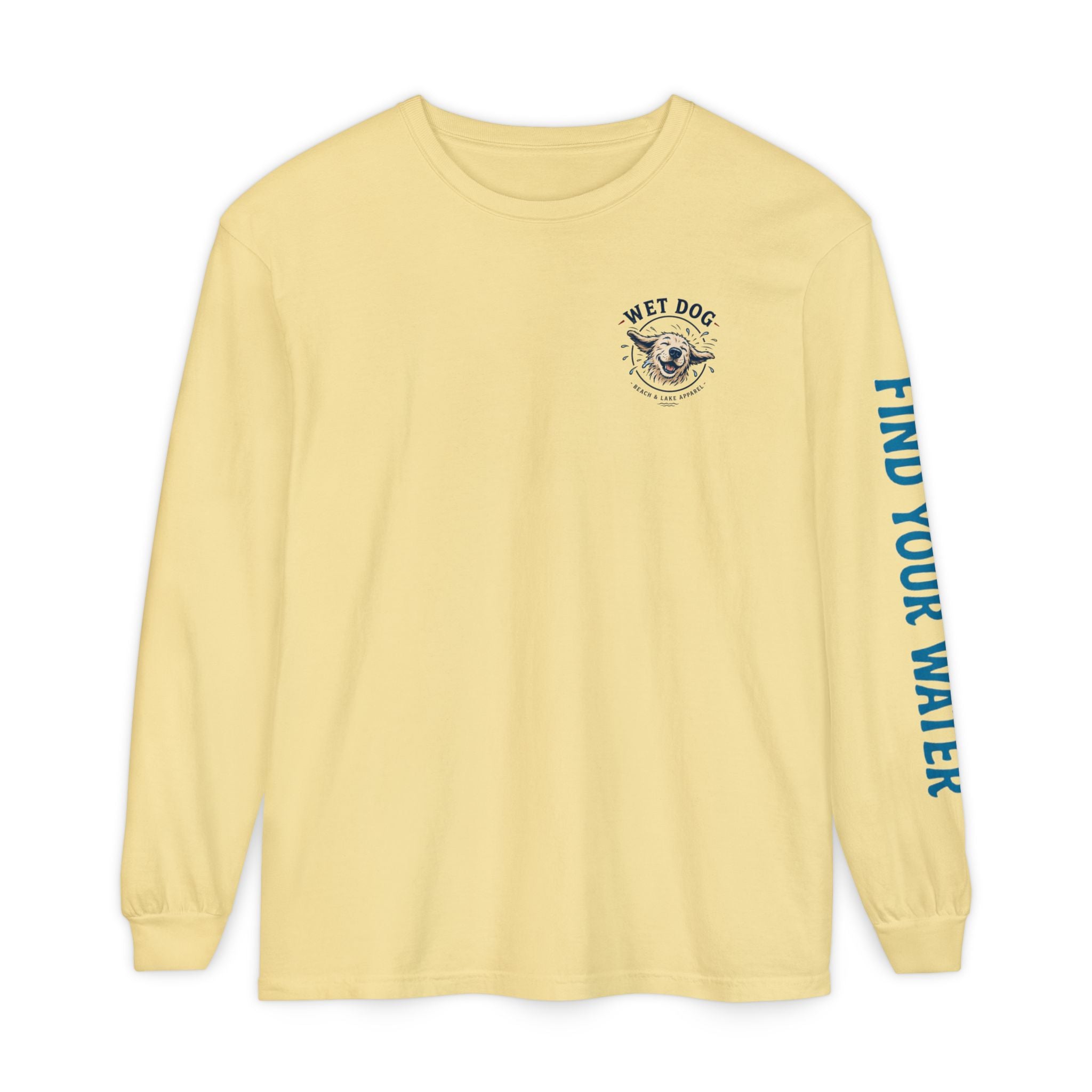 Wet Dog "Wave Rider" Long Sleeve T-Shirt | Find Your Water sleeve print