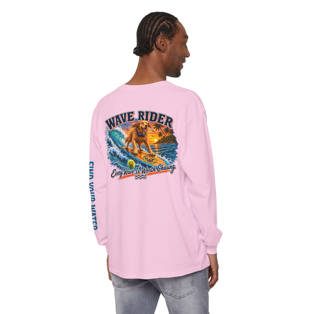 Wet Dog "Wave Rider" Long Sleeve T-Shirt | Find Your Water sleeve print