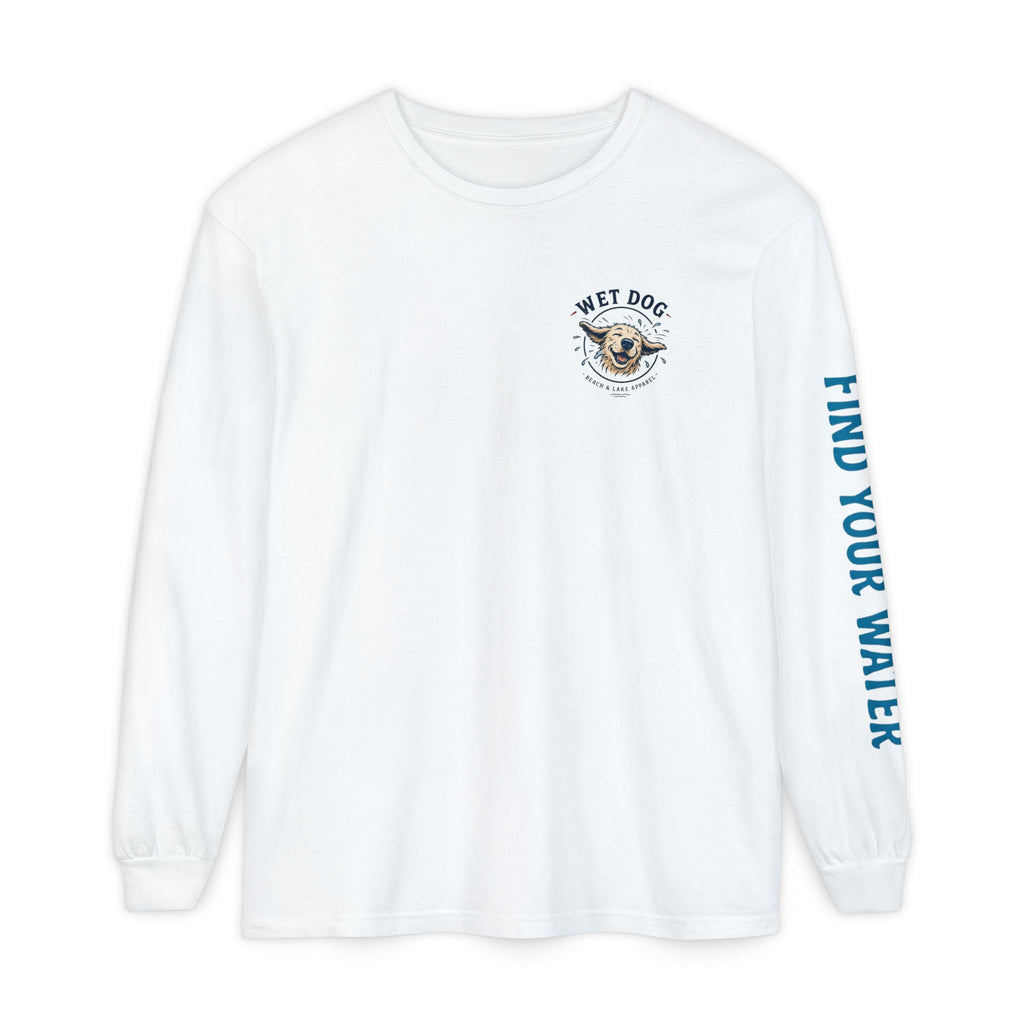 Wet Dog "Stick Collector" graphic Long Sleeve T-Shirt | find your water sleeve print