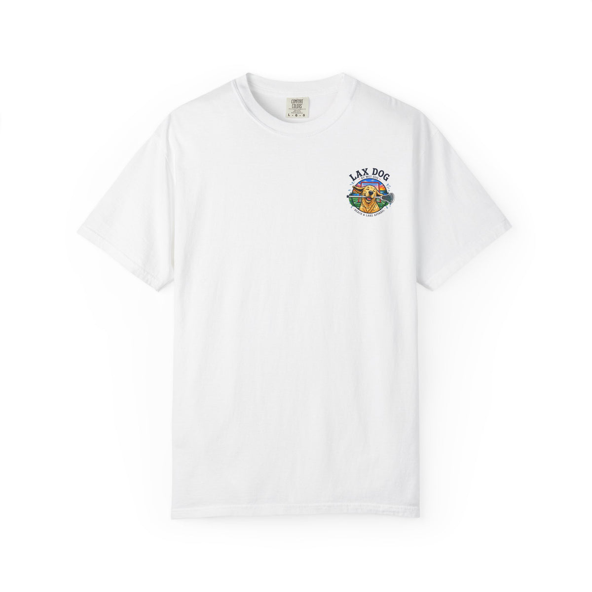 Lax Dog Unisex T-Shirt — Wet Dog Lax Lacrosse Beach Graphic Tee