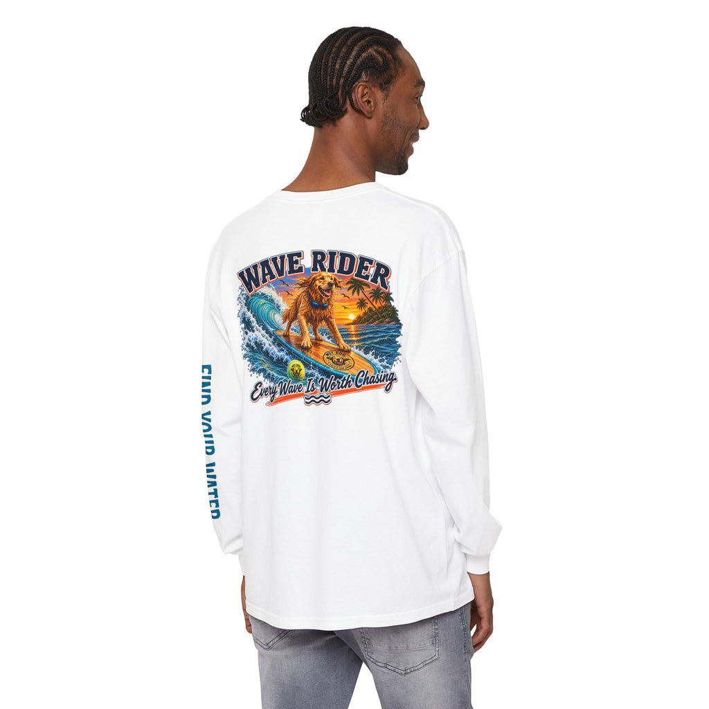 Wet Dog "Wave Rider" Long Sleeve T-Shirt | Find Your Water sleeve print