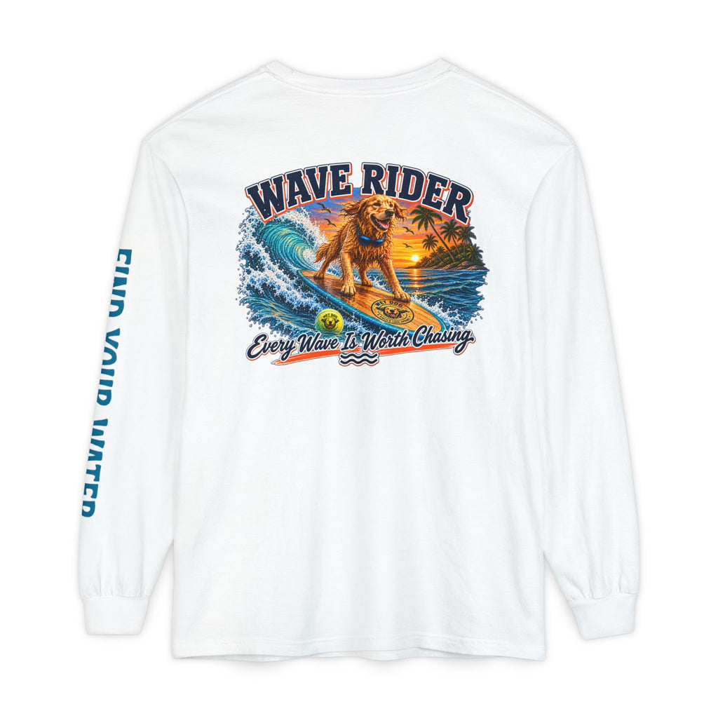 Wet Dog "Wave Rider" Long Sleeve T-Shirt | Find Your Water sleeve print