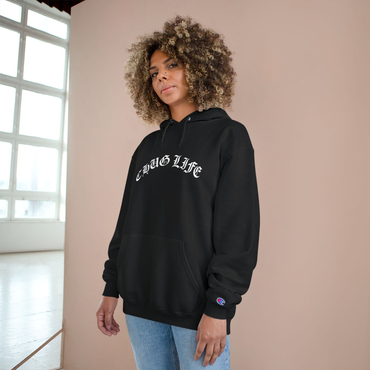Hoodie — 'Chug Life' Gothic Script Champion Hoodie with Craft Beer Mafia logo