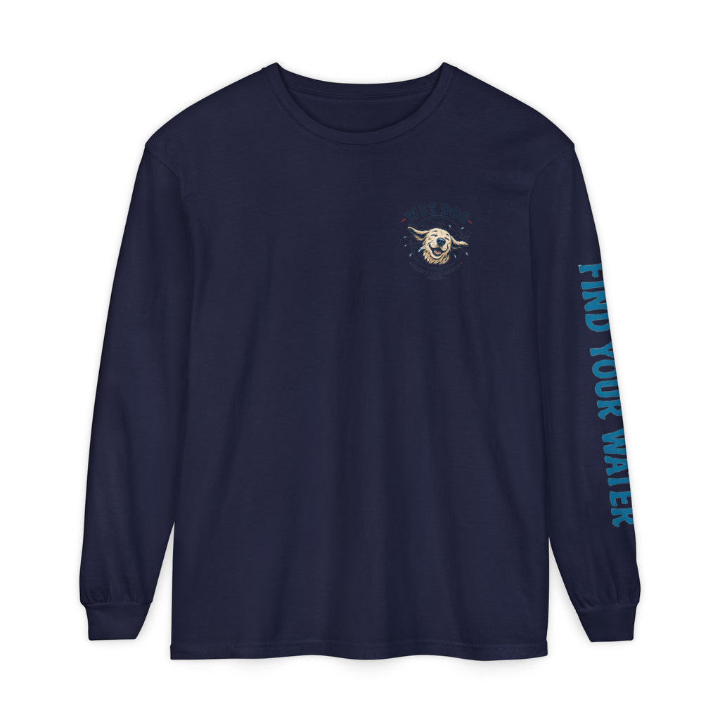 Wet Dog "Stick Collector" graphic Long Sleeve T-Shirt | find your water sleeve print