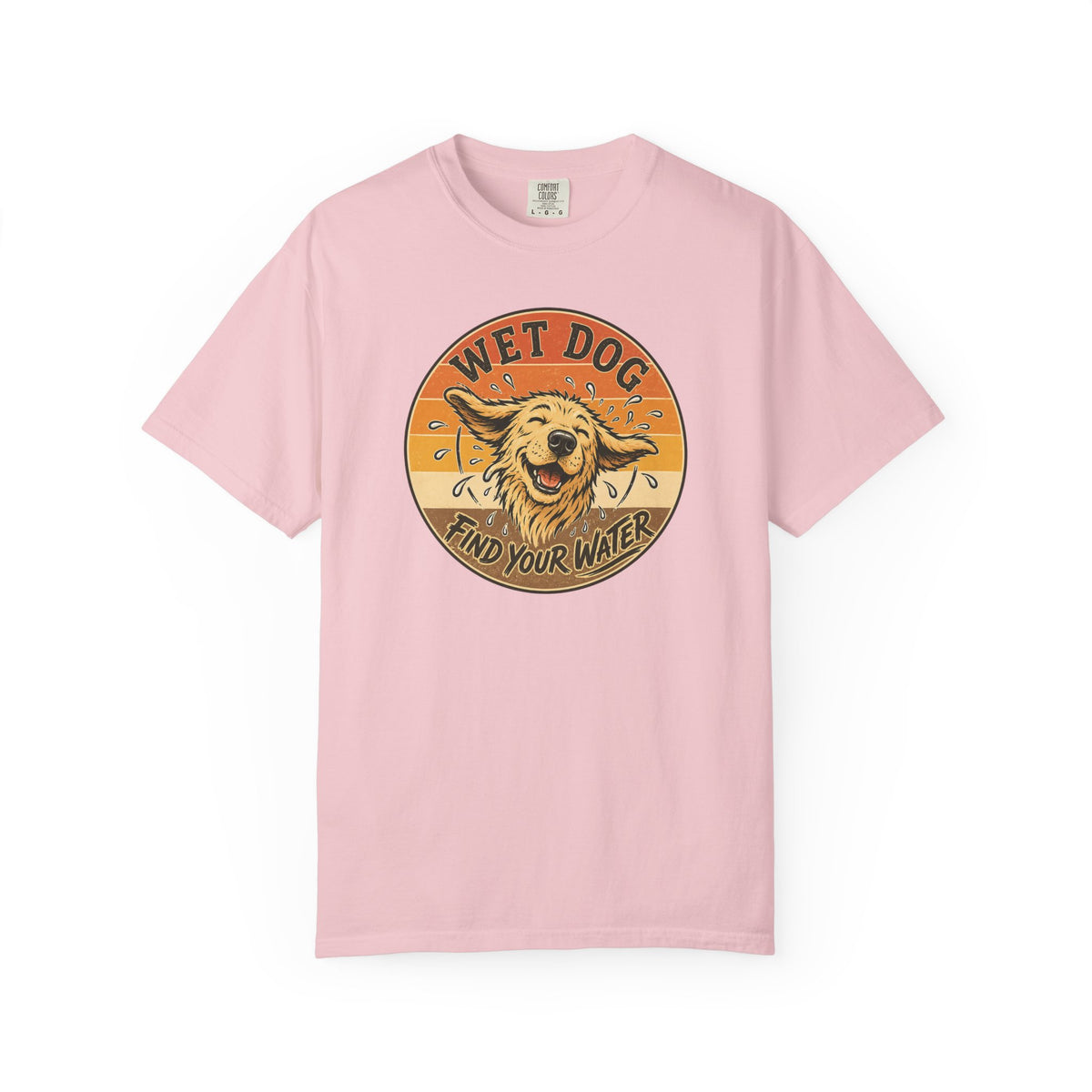 Wet Dog Find Your Water T-shirt | Retro Golden Retriever Graphic