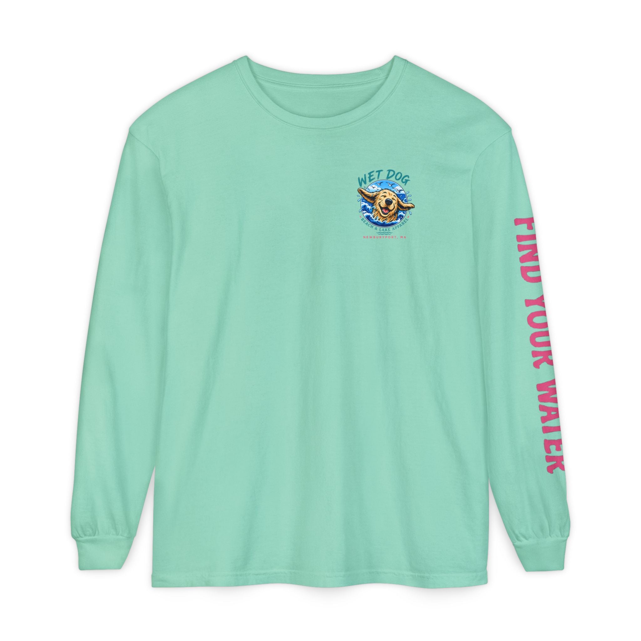 Wet Dog Locals Newburyport MA Boardwalk Long Sleeve T-Shirt | Find Your Water