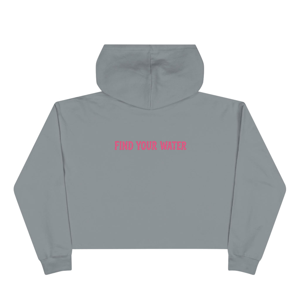 Wet Dog Cropped Hoodie — “Find Your Water” Cute Dog Graphic Crop Sweatshirt