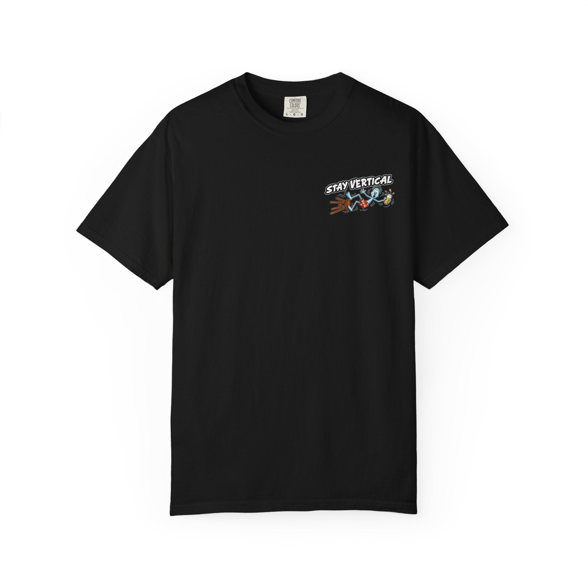 Stay Vertical Fall off Bar Stool T-shirt | Tropical Beach Bar Stool Fall