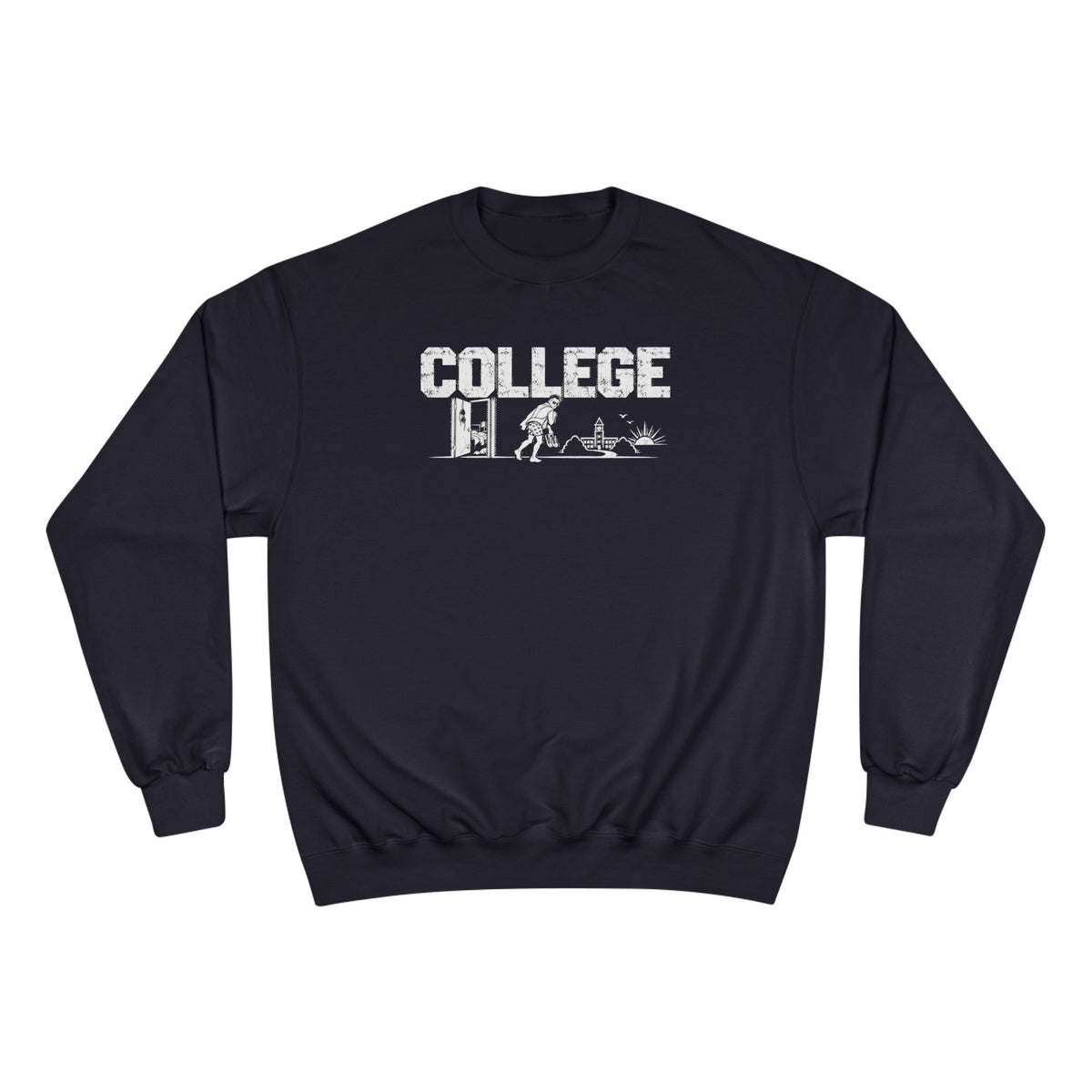 College Life Walk of Shame Sweatshirt — Retro Campus Camping Graphic