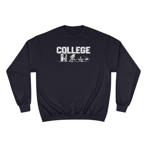 College Life Walk of Shame Sweatshirt — Retro Campus Camping Graphic